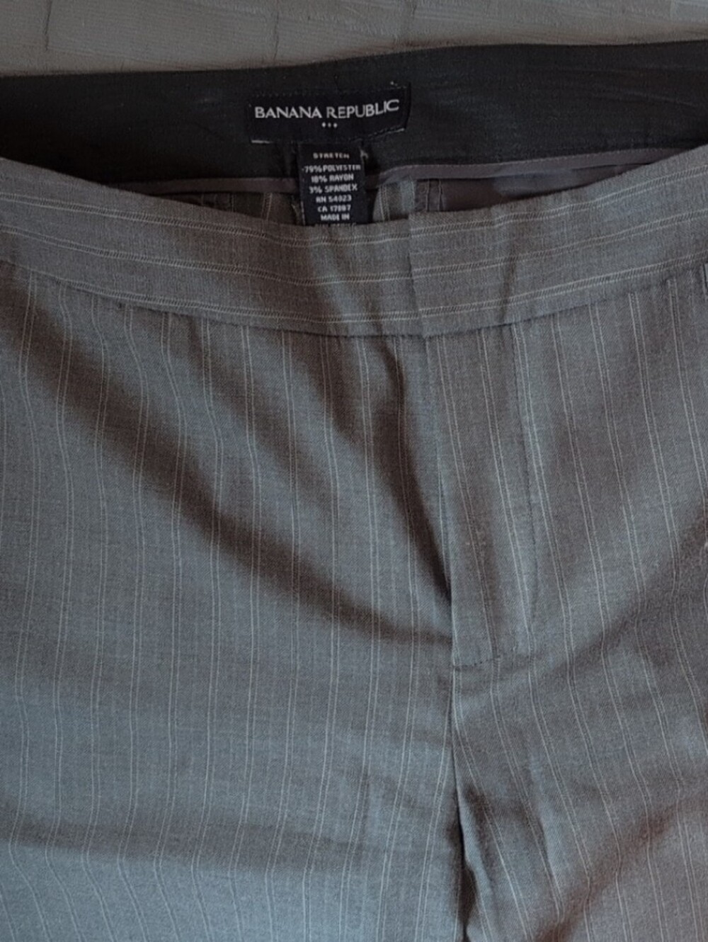 Banana Republic Gray Pinstripe Dress Pants
